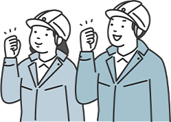 溶接工の現場作業スタッフのイラスト